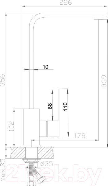Изображение товара Смеситель Ekko E70803-7