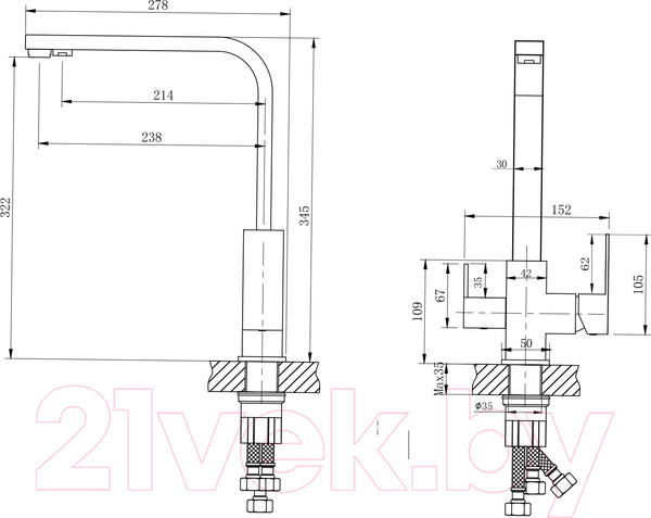 Изображение товара Смеситель Ekko E43803