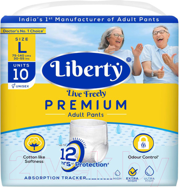 Изображение товара Трусы впитывающие для взрослых LIBERTY Adult Pants Eco Pants Larg (10шт)