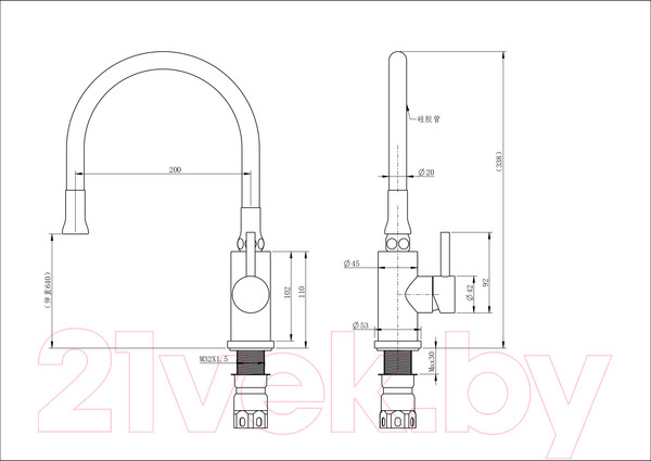 Изображение товара Смеситель Ekko E42994-7