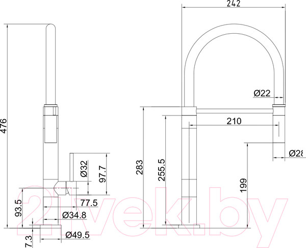 Изображение товара Смеситель Ekko E42305