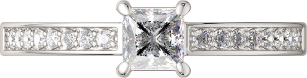 Изображение товара Кольцо из серебра ZORKA 02101272 (р.17, с фианитами)