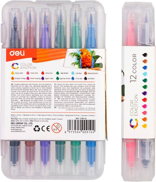Изображение товара Фломастеры Deli Color Emotion / C151-12 (12цв)