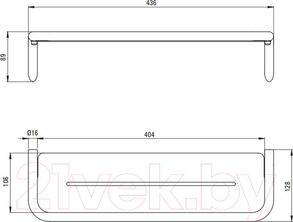 Изображение товара Органайзер для ванной Deante Silla Titanium ADI D511