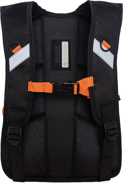 Изображение товара Школьный рюкзак Grizzly RB-450-3 (черный/оранжевый)