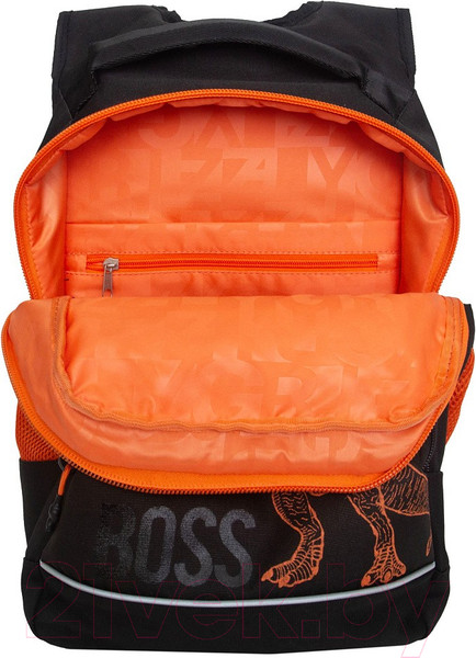 Изображение товара Школьный рюкзак Grizzly RB-450-3 (черный/оранжевый)