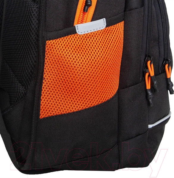 Изображение товара Школьный рюкзак Grizzly RB-450-3 (черный/оранжевый)