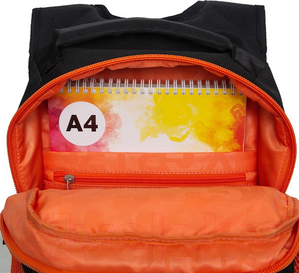 Изображение товара Школьный рюкзак Grizzly RB-450-3 (черный/оранжевый)