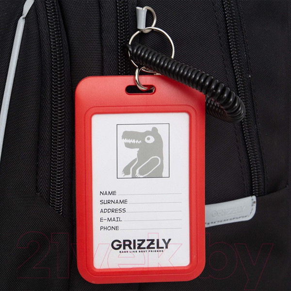 Изображение товара Школьный рюкзак Grizzly RB-452-7 (черный/синий)