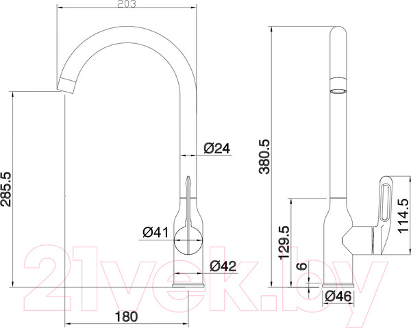 Изображение товара Смеситель Ekko E4063-7
