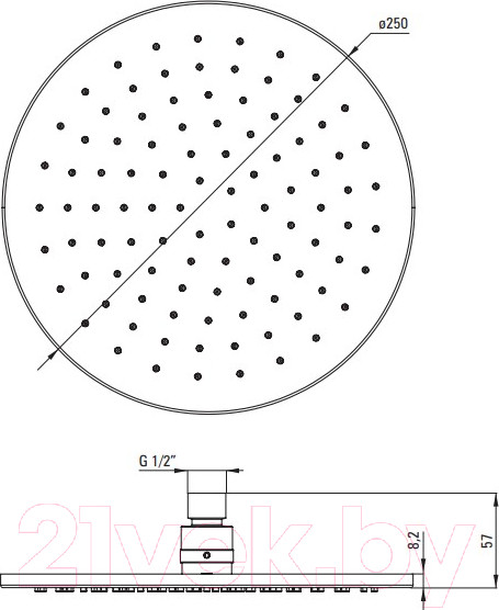 Изображение товара Душевая система со смесителем Deante Temisto Bronzo NAC M9QT