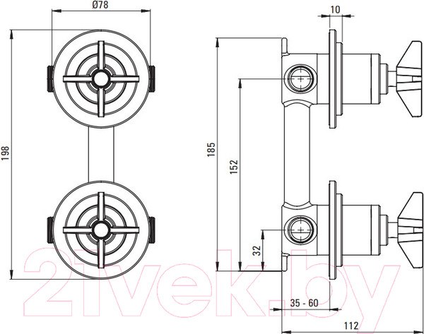 Изображение товара Душевая система со смесителем Deante Temisto Bronzo NAC M9QT