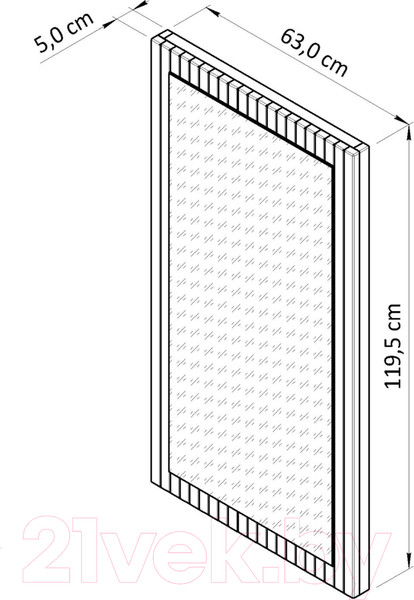 Изображение товара Зеркало Dipriz Piaforte Д.68026.2 (сосна/белый)