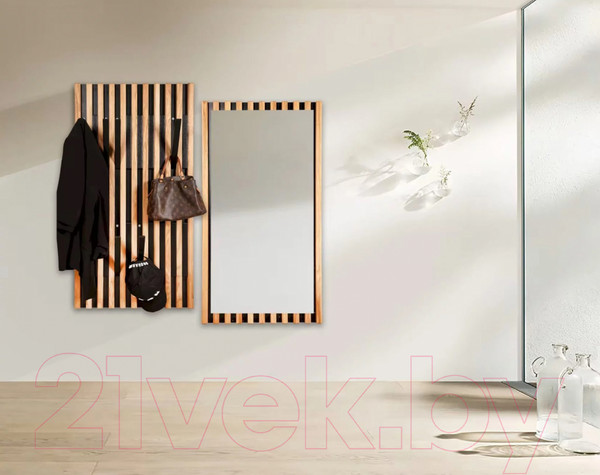 Изображение товара Зеркало Dipriz Piaforte Д.68027.1 (дикий дуб/черный/дуб масло)
