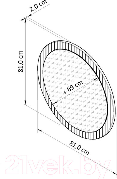 Изображение товара Зеркало Dipriz Piaforte Д.68022.1 (дикий дуб/дуб масло)