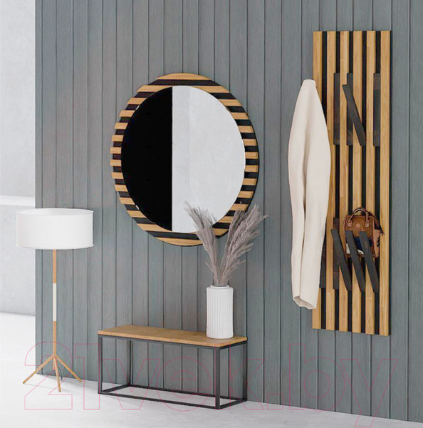 Изображение товара Зеркало Dipriz Piaforte Д.68023.1 (дикий дуб/черный)