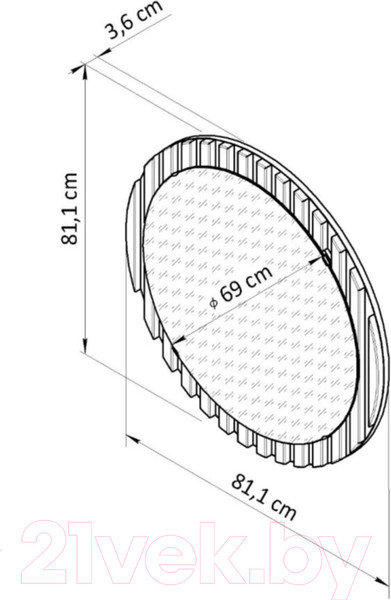 Изображение товара Зеркало Dipriz Piaforte Д.68023.1 (дикий дуб/черный)