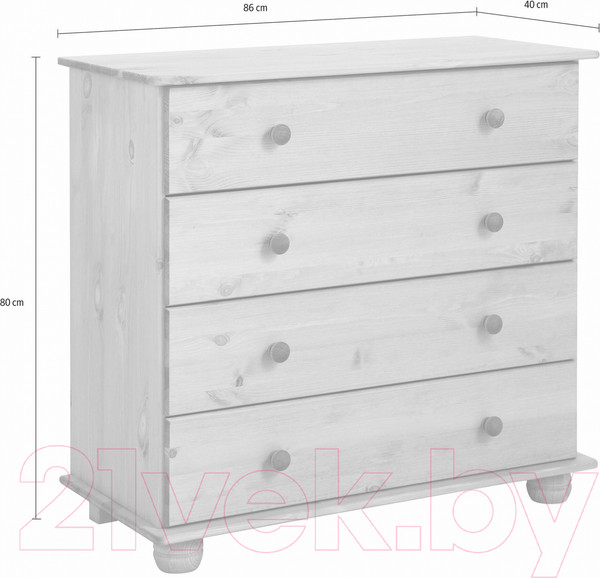 Изображение товара Комод Dipriz Melody Д.2290.1 (белый)