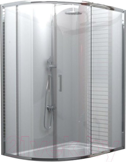 Изображение товара Душевая кабина New Trendy Varia K-0130 100x80x165 (ассиметричная, графит стекло)