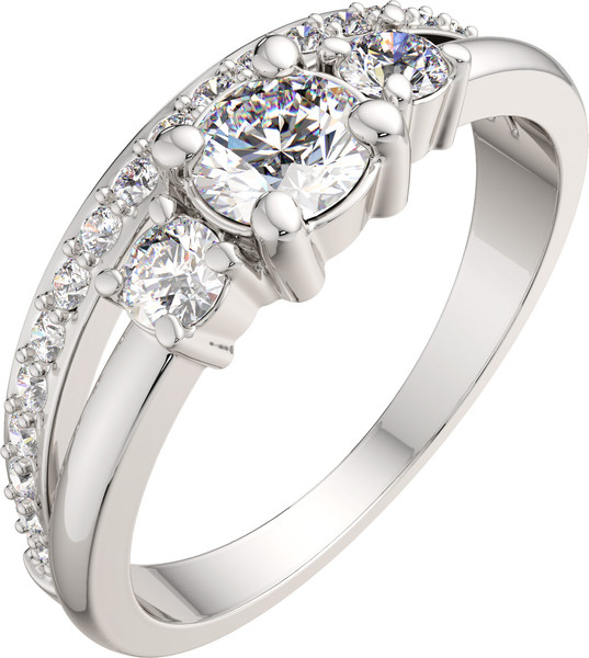 Изображение товара Кольцо из серебра ZORKA 0210620 (р.17.5, с фианитами)