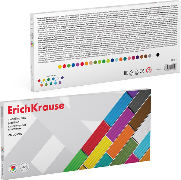 Изображение товара Пластилин Erich Krause Классический / 61319 (24цв)