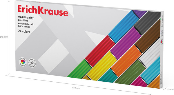 Изображение товара Пластилин Erich Krause Классический / 61319 (24цв)