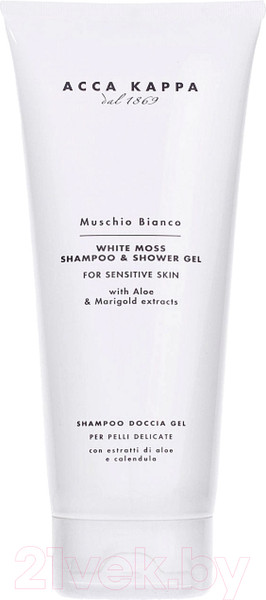Изображение товара Гель для душа Acca Kappa Muschio Bianco Шампунь-гель (200мл)