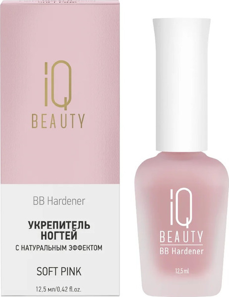 Изображение товара Средство для укрепления ногтей IQ Beauty Hardener Soft Pink С натуральным эффектом тонирующий (12.5мл)