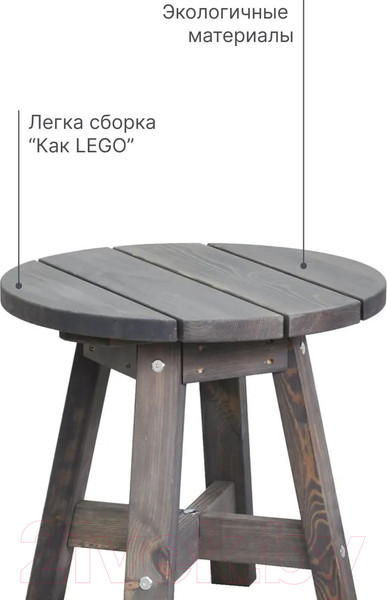 Изображение товара Кофейный столик садовый Dipriz Ойвинд Д.4232-3 (графит)