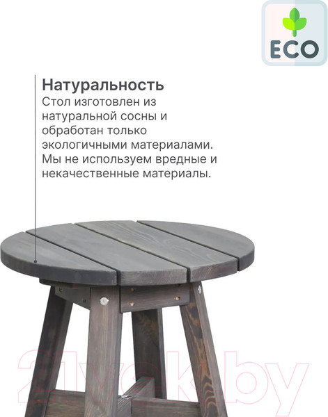 Изображение товара Кофейный столик садовый Dipriz Ойвинд Д.4232-3 (графит)