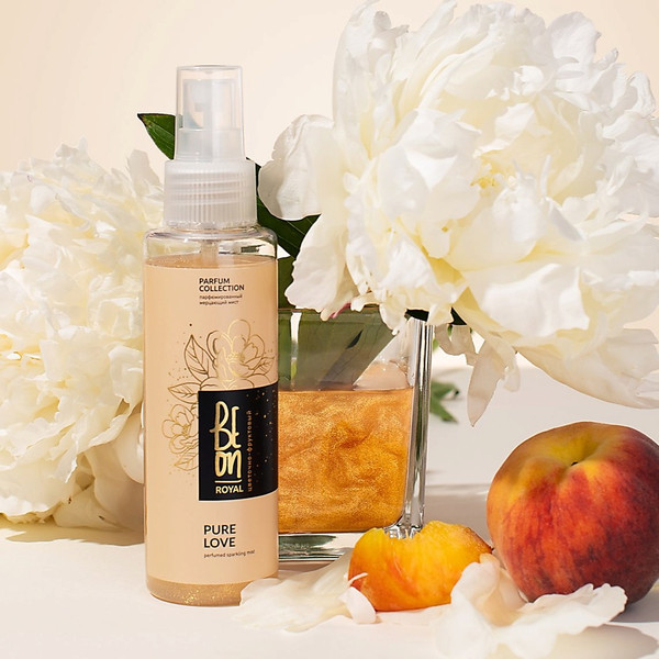 Изображение товара Спрей для тела BeOn Парфюмированный мерцающий Royal Pure Love (150мл)