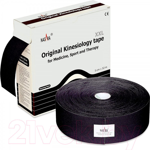 Изображение товара Кинезио тейп Nasara Kinesiology Tape / NR81469 (черный)