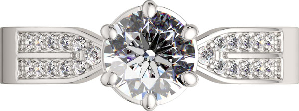 Изображение товара Кольцо из серебра ZORKA 0210994 (р.17, с фианитами)