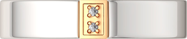 Изображение товара Кольцо из серебра ZORKA 0280018.G14K.ZZ (р.17, с фианитами и золотой вставкой)