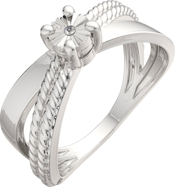 Изображение товара Кольцо из серебра ZORKA 02D0005 (р.18, с бриллиантом)