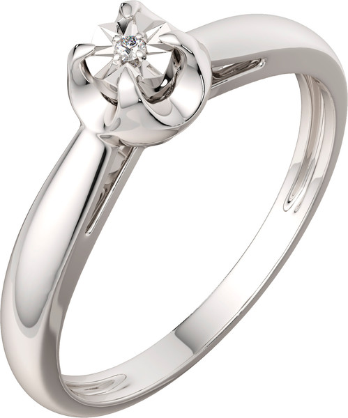 Изображение товара Кольцо из серебра ZORKA 02D0021 (р.17, с бриллиантом)