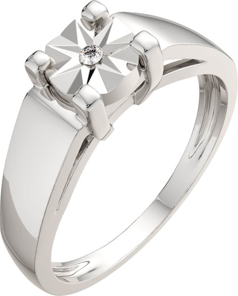 Изображение товара Кольцо из серебра ZORKA 02D0023.ZZ (р.18, с бриллиантом)