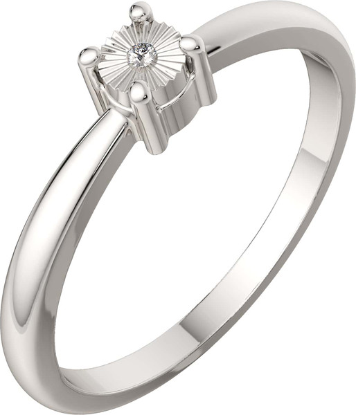 Изображение товара Кольцо из серебра ZORKA 02D0024.ZZ (р.17, с бриллиантом)