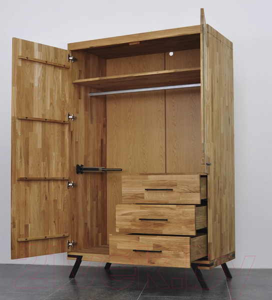 Изображение товара Шкаф Dipriz Flevers 2дв 3ящ / Д.70053 (дуб/натуральный)