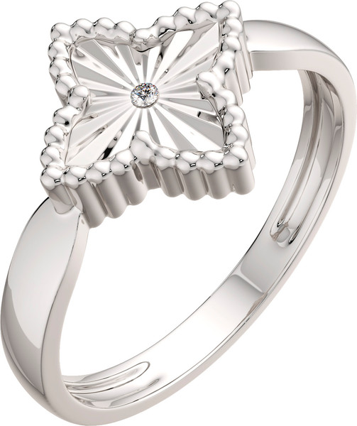 Изображение товара Кольцо из серебра ZORKA 02D0109.ZZ (р.17, с бриллиантом)