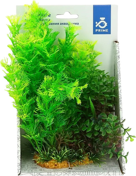 Изображение товара Декорация для аквариума Prime Композиция из пластиковых растений 20см / PR-60207