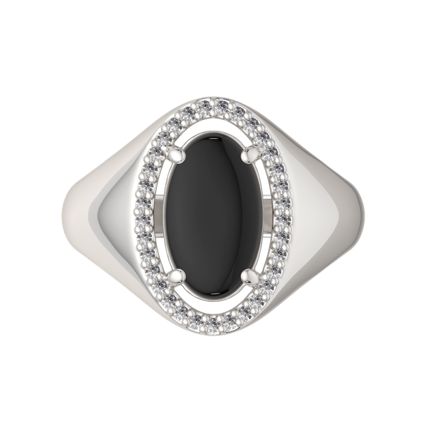 Изображение товара Кольцо из серебра ZORKA 02G9114 (р.18, с ониксом и фианитами)