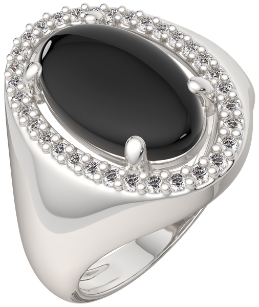 Изображение товара Кольцо из серебра ZORKA 02G9114 (р.18, с ониксом и фианитами)