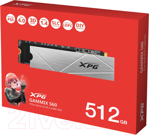 Изображение товара SSD диск A-data XPG Gammix S60 Blade 512GB (AGAMMIXS60-512G-CS)