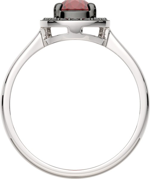 Изображение товара Кольцо из серебра ZORKA 02S5049 (р.17, с гранатом и наношпинелями)