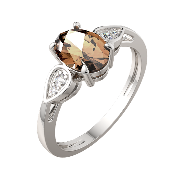 Изображение товара Кольцо из серебра ZORKA 02S9039.ZZ (р.17, с раухтопазом и фианитами)