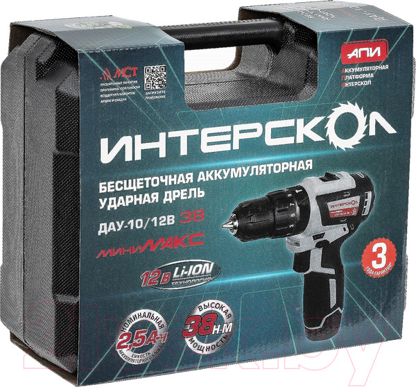 Изображение товара Аккумуляторная дрель-шуруповерт Интерскол 12V (767.2.2.45)