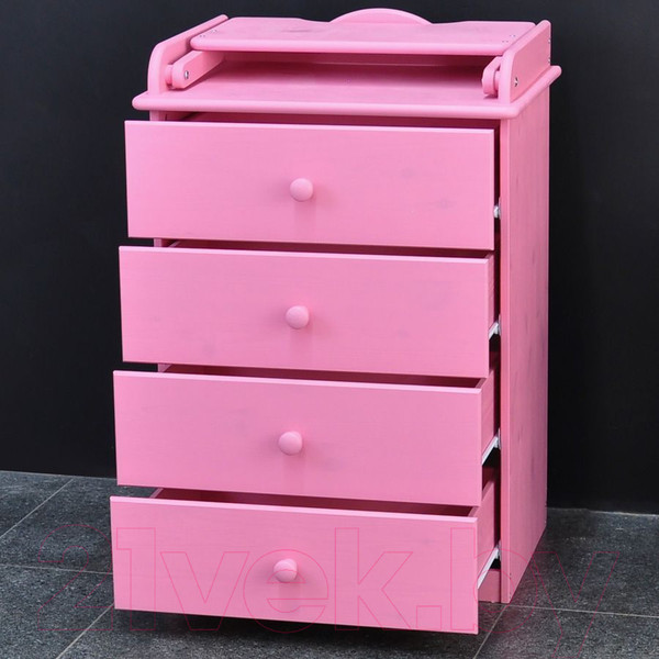 Изображение товара Комод пеленальный Dipriz Алиса М Д2302 / Д.7549.6  (розовый)