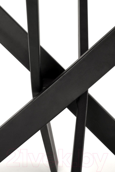 Изображение товара Обеденный стол Halmar Edgar 2 / V-CH-EDGAR_2-ST (белый мрамор/черный)