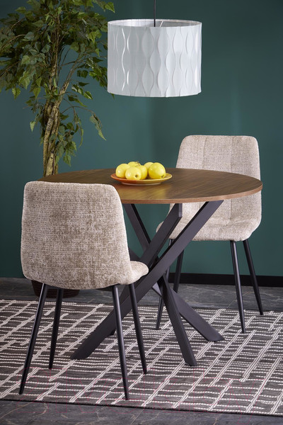 Изображение товара Обеденный стол Halmar Edgar / V-CH-EDGAR-ST-ORZECHOWY (орех/черный)